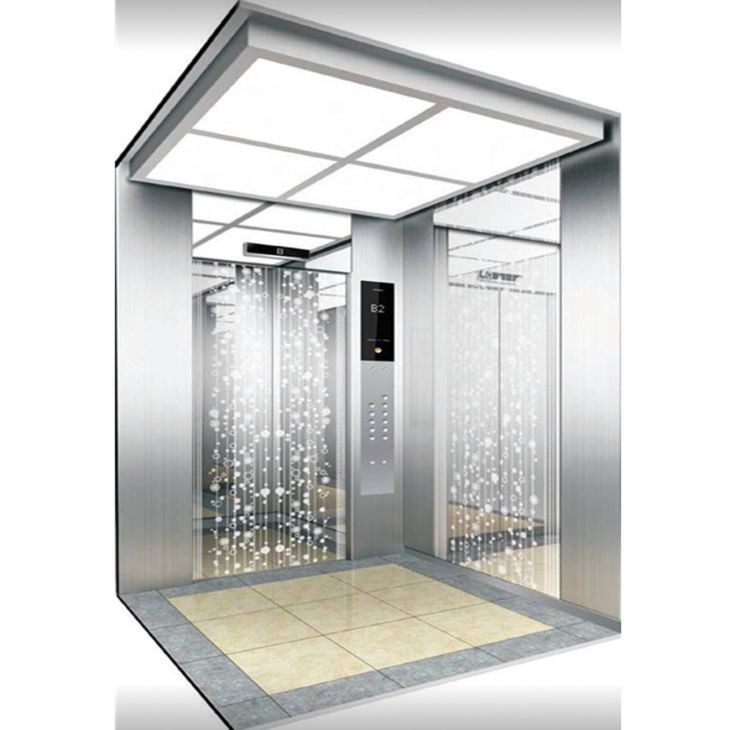 Spiegel etsen passagierslift zonder machinekamer